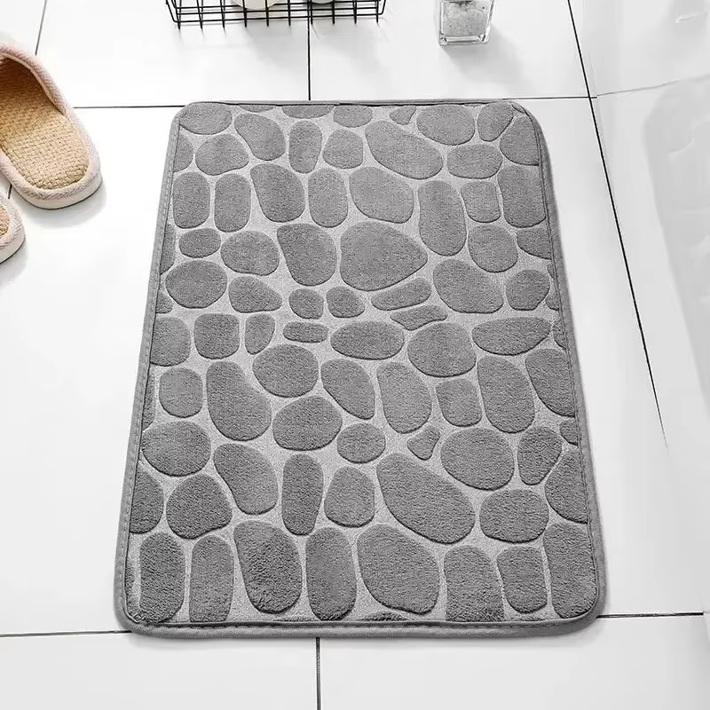 Tapis en fibre gaufrée 1 pièce, tapis antidérapant pour salle de bain et salon, tapis de sol en gale