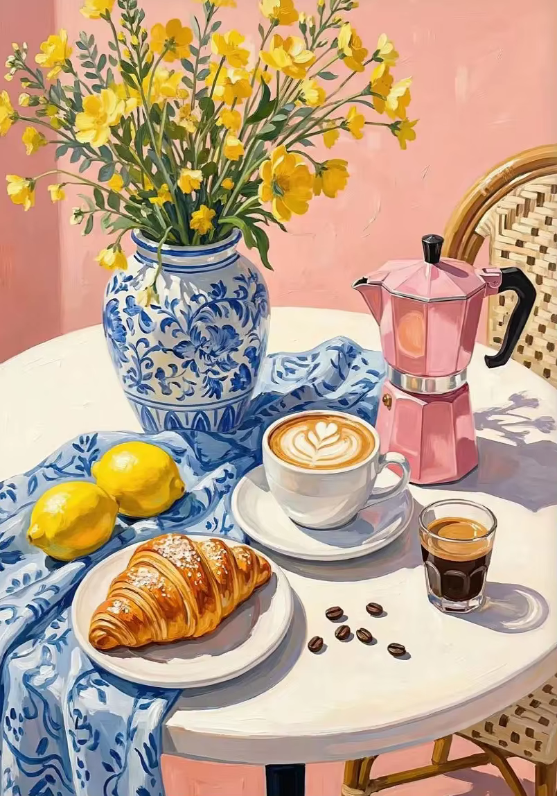 Tableau sur toile sur toile pour salon et décoration intérieure, motif nature morte de cuisine, fleu