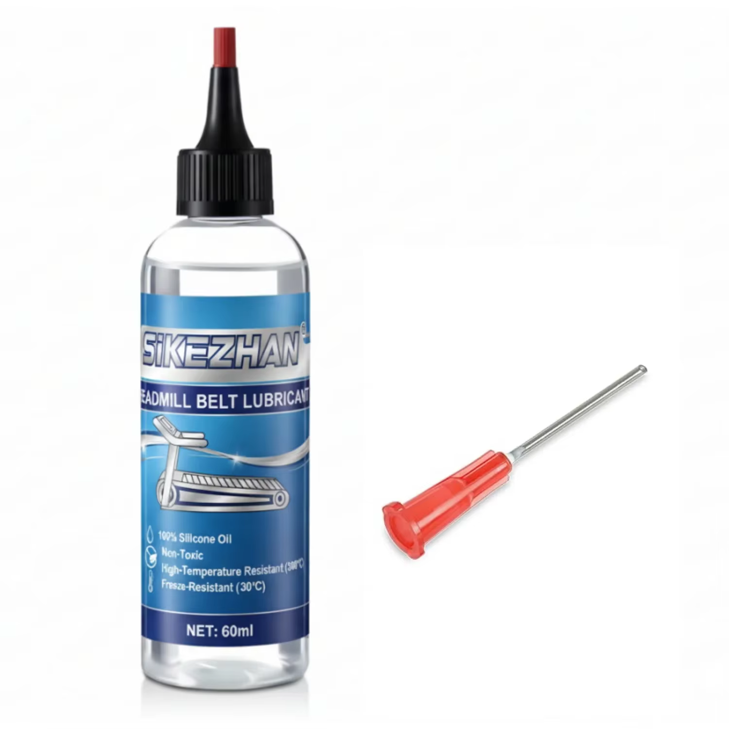 Lubrifiant d'entretien pour tapis de course 100 % silicone, 2 oz, universel, anti-usure, réduit le b
