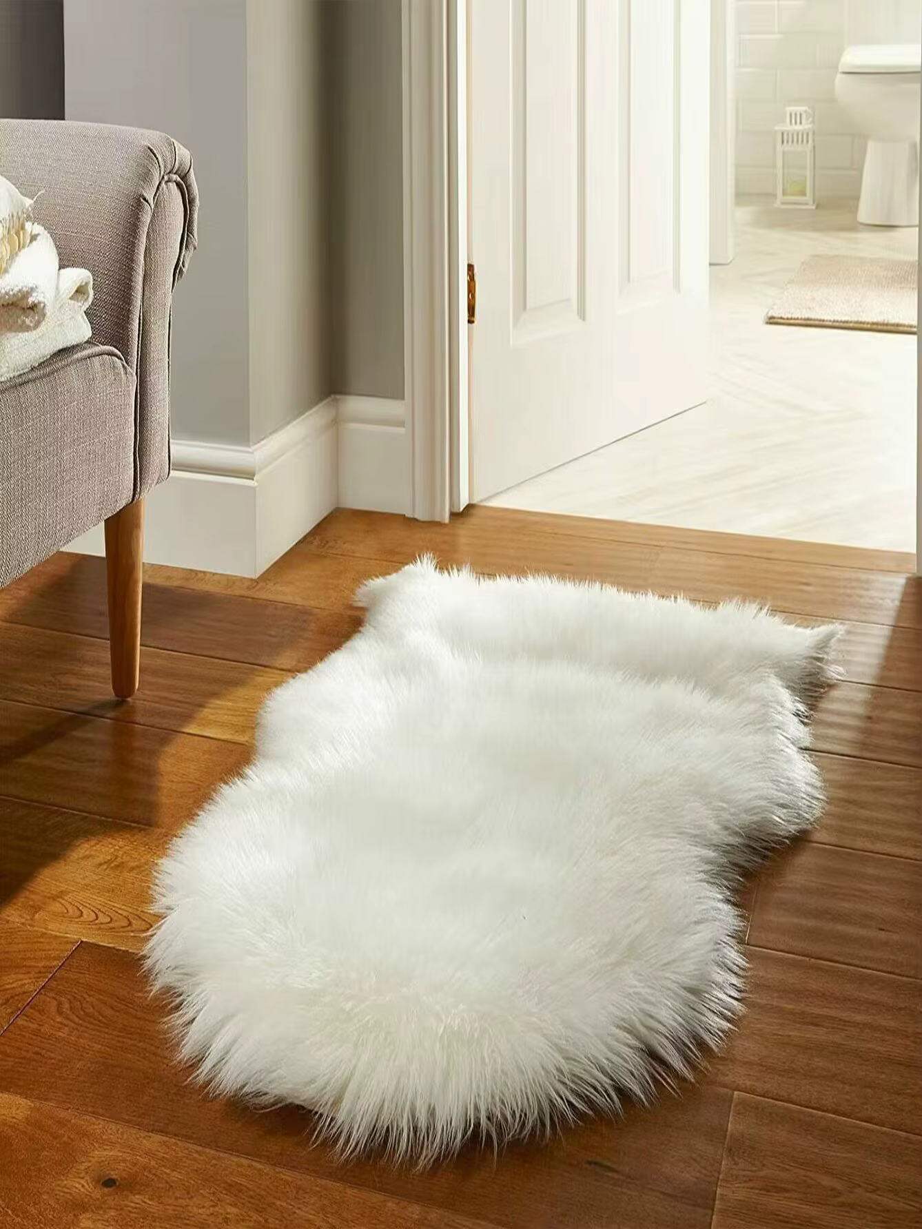 Tapis en peluche profilé pour décoration de salon et de chambre à coucher, tapis de sol épais et moe