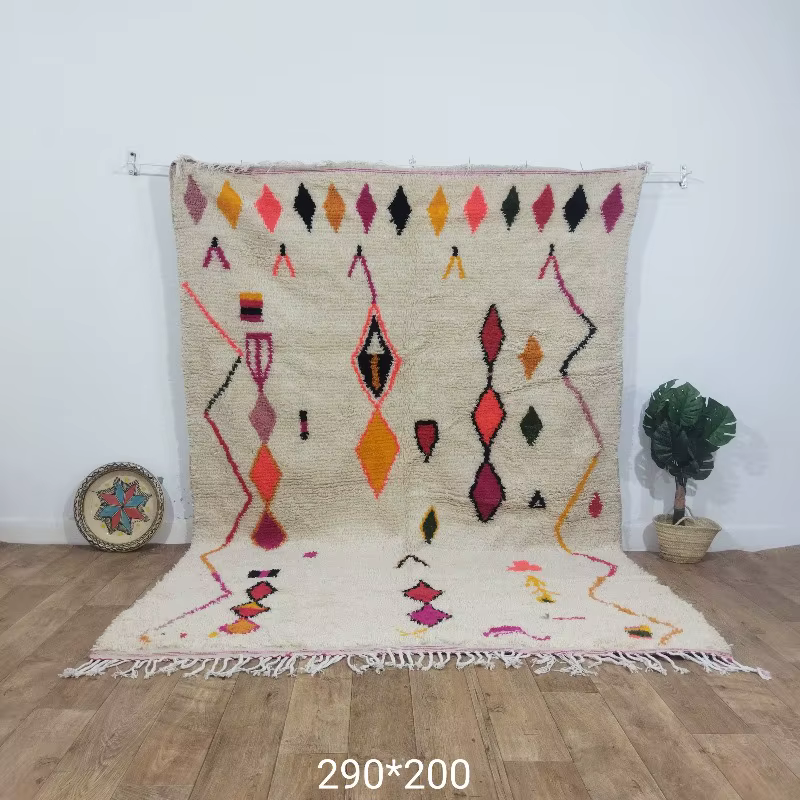 Tapis marocains faits à la main, authentiques tapis berbères, artisanat naturel, personnalisation de