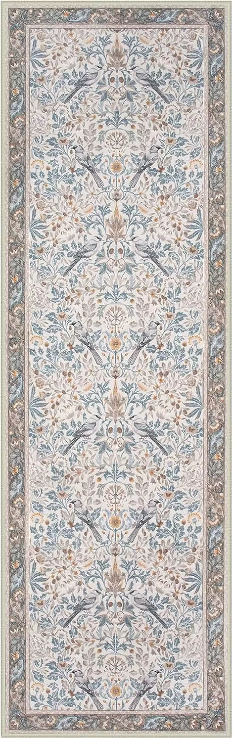 Tapis de couloir floral doux, botanique, intérieur, chambre à coucher, tapis de sol antidérapant, la
