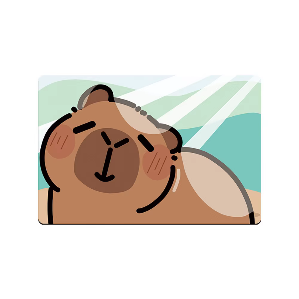 Tapis de sol de salle de bain Capybara mignon prenant un motif de bain, tapis de Drainage, tapis de