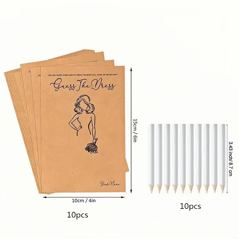 Fournitures de jeux de fête simples, jeux de robe de mariée de devinettes, jeux amusants pour invité