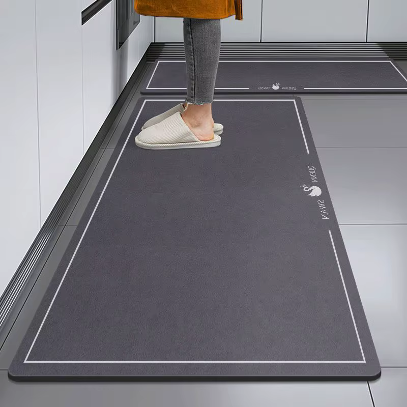 VIKAMA Tapis de cuisine moderne et minimaliste, absorbant l'eau et résistant aux taches, pour buande