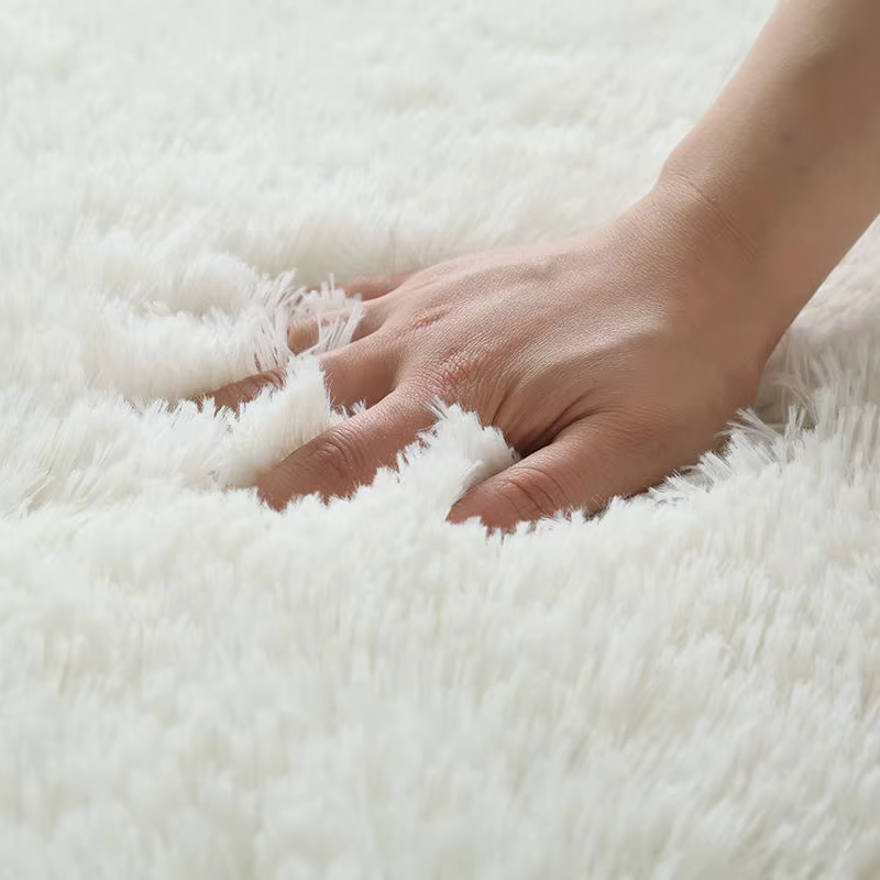 Tapis de hall moelleux blanc, tapis épaissi, antidérapant, salon moderne, chambre à coucher, décorat