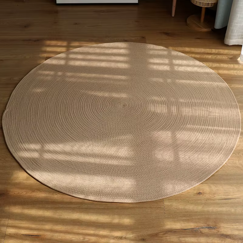Tapis moderne de 100 cm en corde de coton pour chambre et salon, toutes saisons