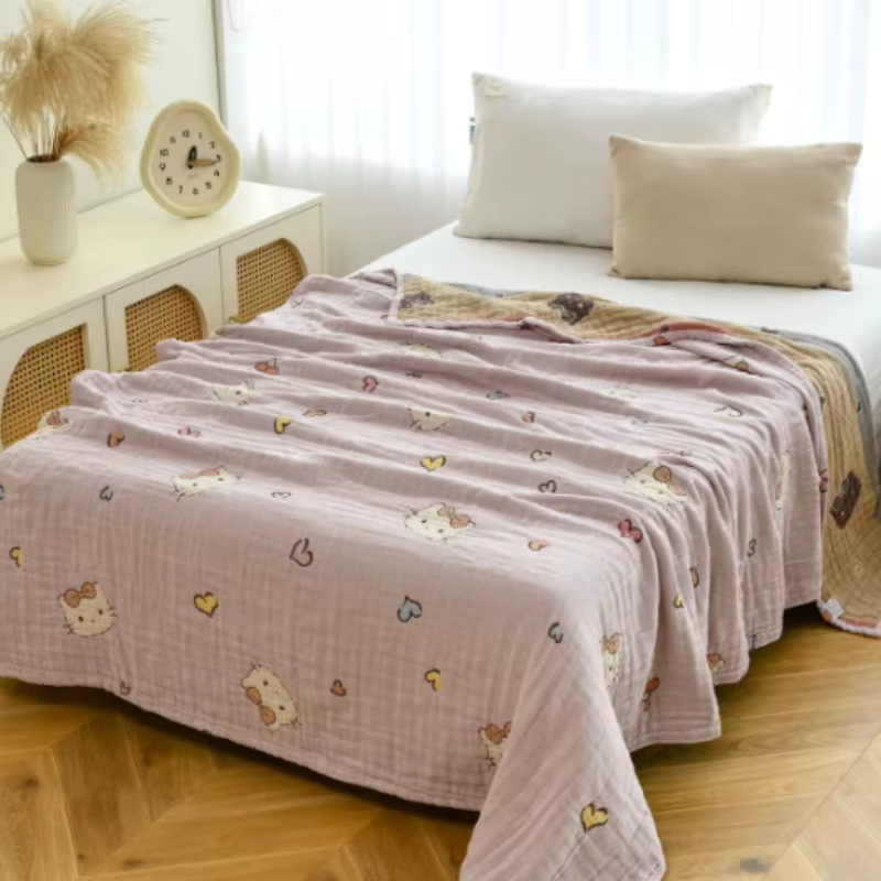 Couverture en mousseline pour lit King et Queen, 200x150cm, couverture rafraîchissante d'été en gaze