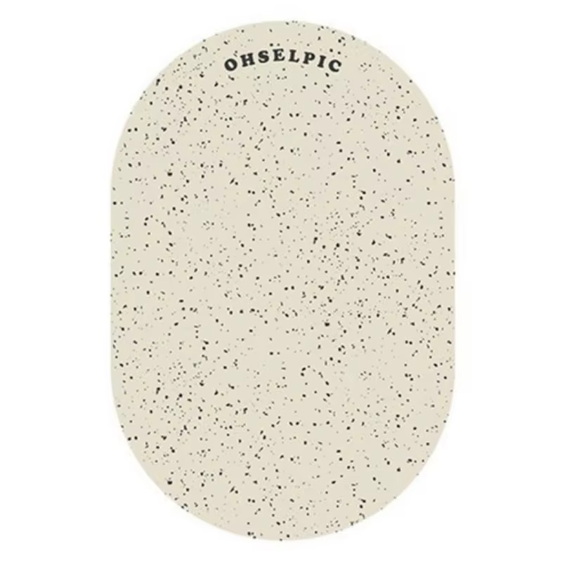 VIKAMA – tapis de bain ovale simple de style nordique Ins, antidérapant et absorbant, facile à netto