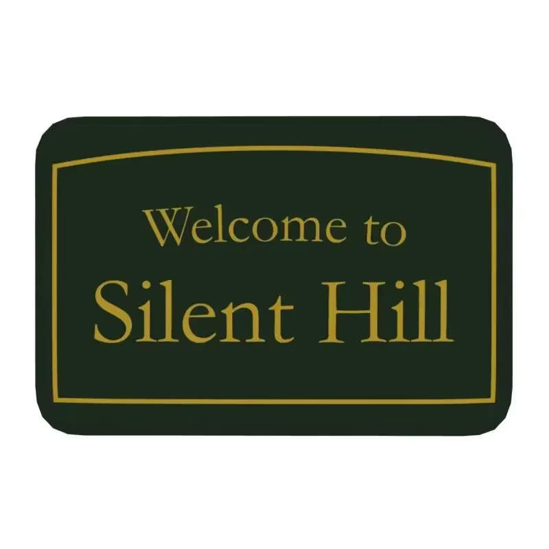 Paillasson d'entrée de bienvenue à Silent Hill, tapis de porte d'entrée antidérapant, décoration de