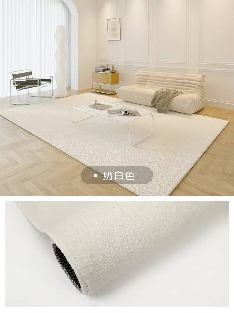 Tapis japonais en peluche solide minimaliste, tapis de grande surface, tapis épais et doux, décorati