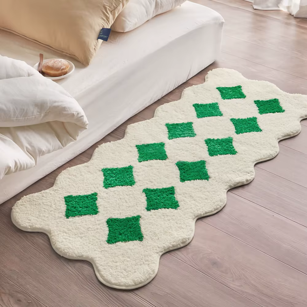 Tapis de salle de bain VIKAMA coréen en peluche, absorbant l'eau, doux, pour la décoration de la mai
