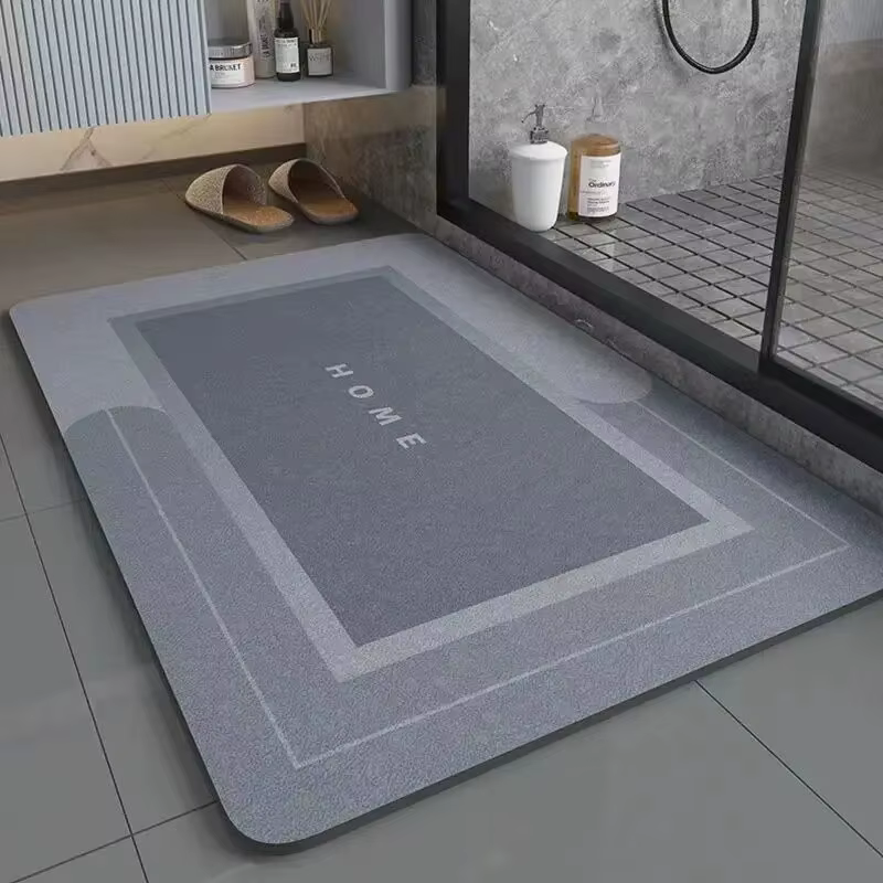 Tapis de sol absorbant pour salle de bain, tapis de pied antidérapant en boue de diatomée, toilettes