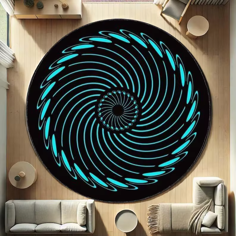 Abyss Canyon tapis rond Illusion d'optique Texture de roche sol 3D salon chambre décor à la maison s