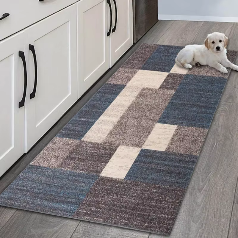 VIKAMA Tapis de sol de cuisine géométrique simple, tapis de sol de salon, paillasson d'entrée, tapis