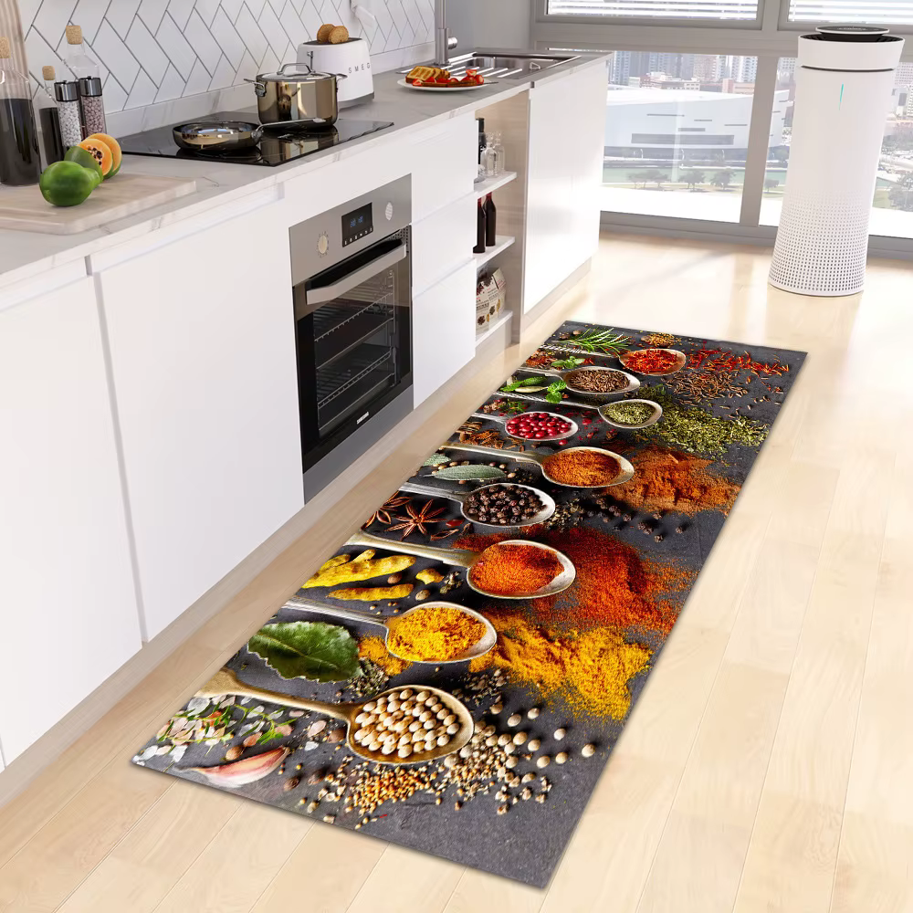 VIKAMA tapis imperméable scandinave antibactérien résistant aux taches épices imprimé Machine lavabl
