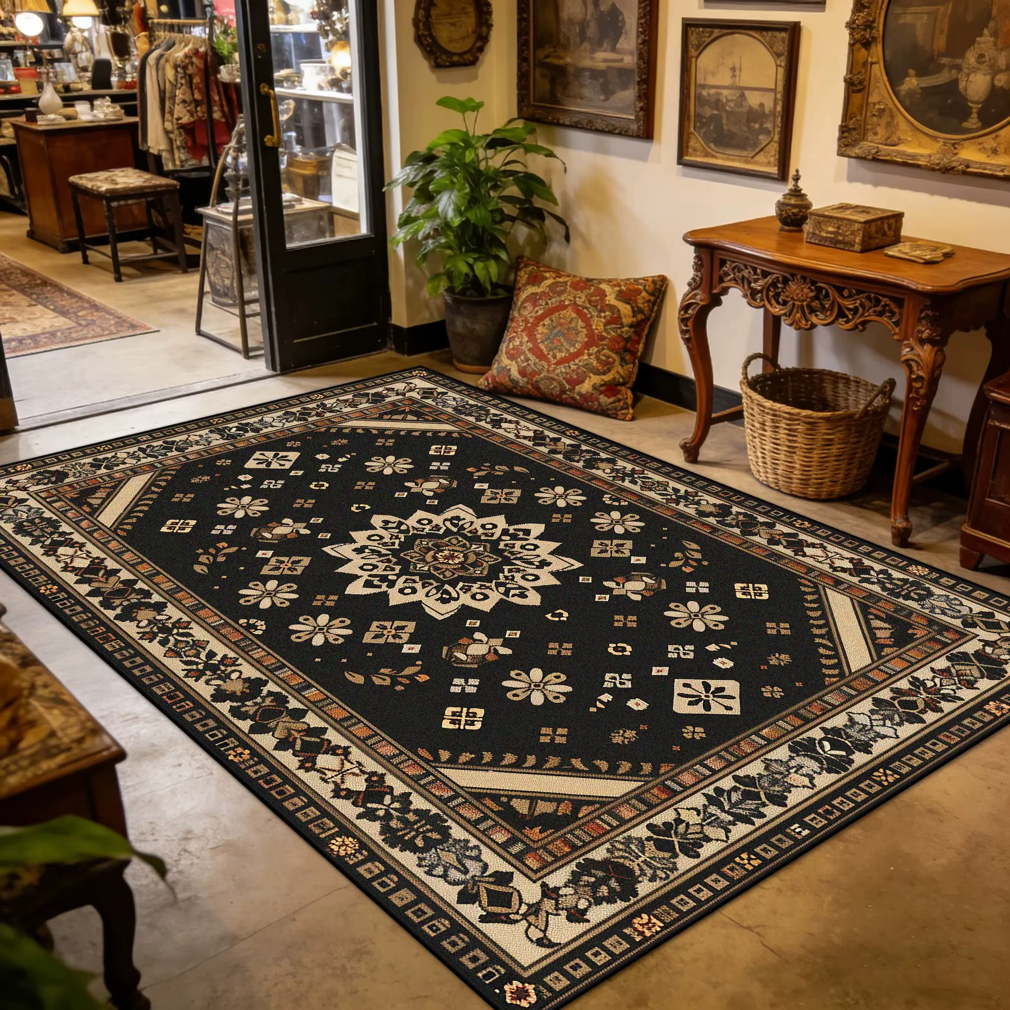 Tapis de luxe de grande surface pour salon, rétro, grande taille, pour canapé, chambre à coucher, ve