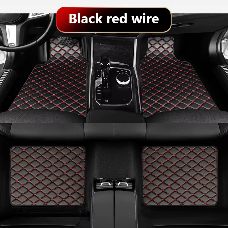 BLALION tapis de sol de voiture 4 pièces universel PU imperméable Auto pied Pad protecteur tapis ava