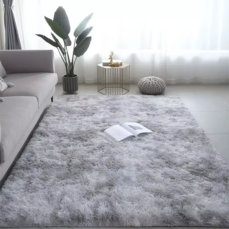 VIKAMA – tapis Shaggy minimaliste de couleur unie, moelleux et doux, pour salon, canapé, Table basse