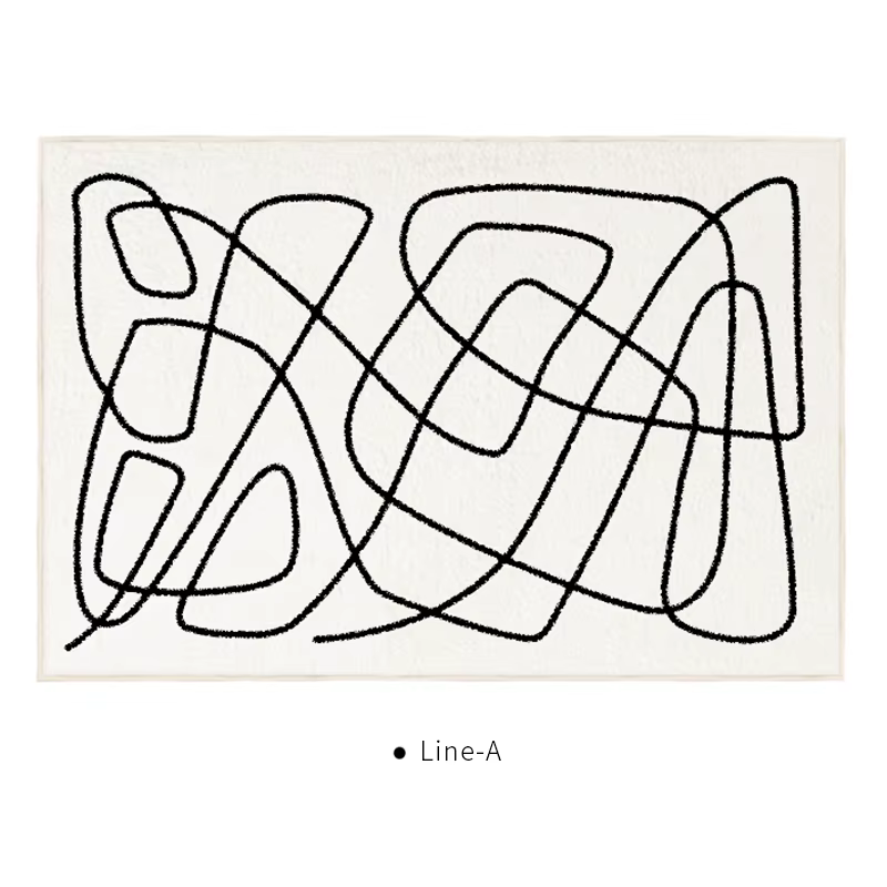 Tapis en peluche minimaliste moderne pour chambre à coucher, tapis de salon léger, grande surface, d