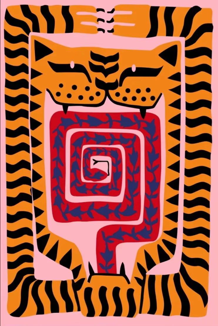 Tapis imprimé tigre VIKAMA, tapis décoratif pour salon et chambre à coucher, doux et confortable, la