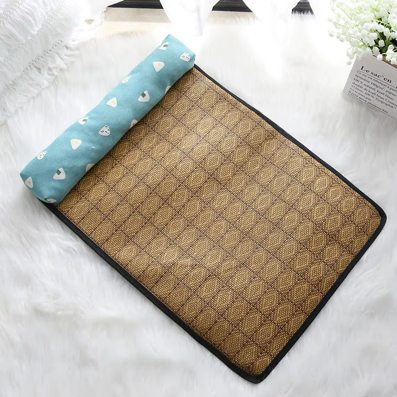 Tapis rafraîchissant naturel pour chat, coussin auto-refroidissant pour animaux de compagnie, tapis