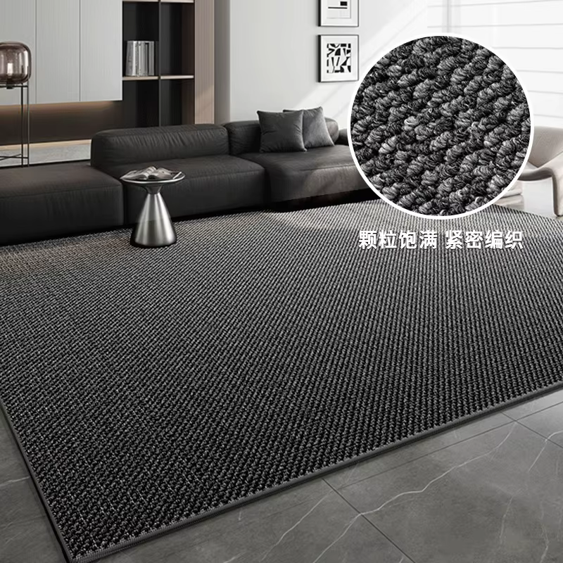 Tapis de salon en sisal japonais, grand tapis brun, facile à nettoyer, antidérapant, rembourré, gran