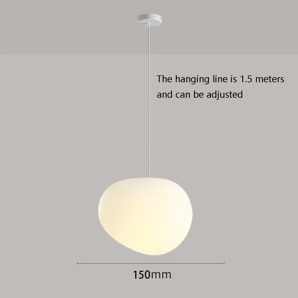 Lustre en PE style galet nordique, simple et créatif, pour bar, chevet, chambre, porche, allée, maga