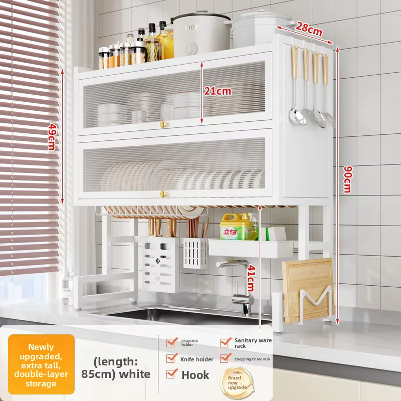 Égouttoir de cuisine, égouttoir à vaisselle, égouttoir à assiettes, rangement pour évier, étagère po