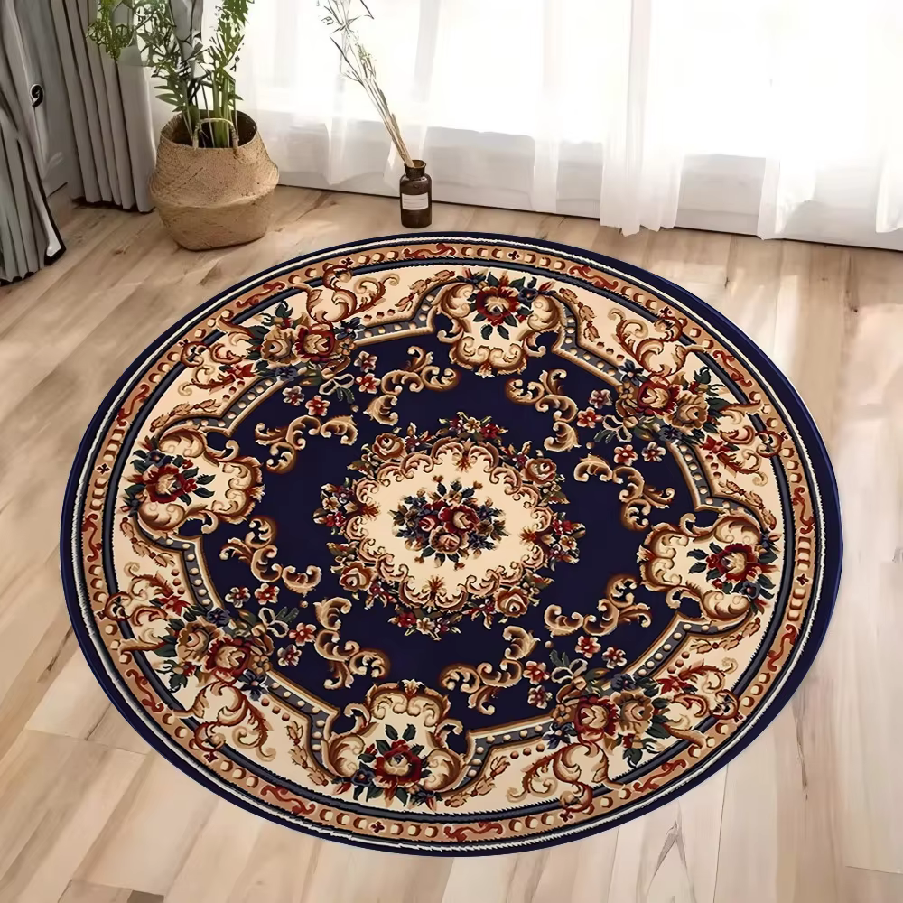 Tapis rond persan rond, pour salle de bain, décoration de maison, salon, cuisine, chambre à coucher,