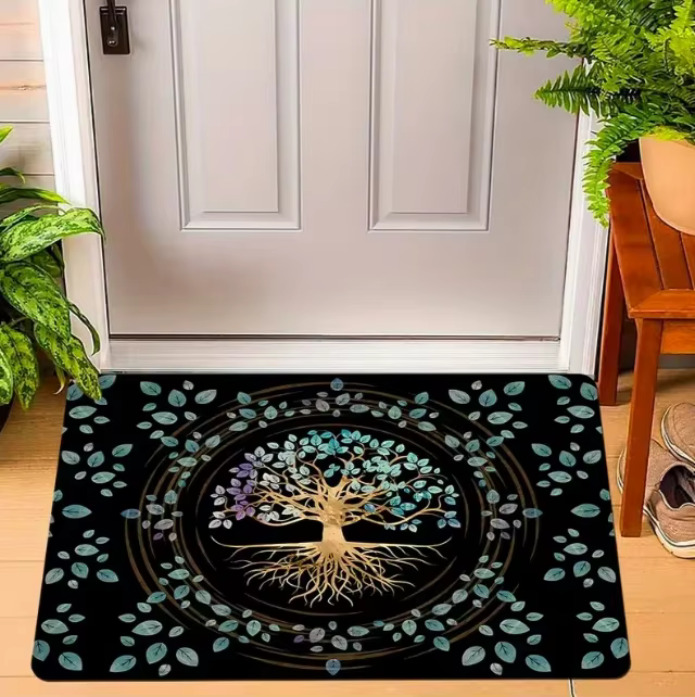 Arbre de vie tapis de bienvenue tapis d'entrée décoration de la maison salons chambres chambres or e