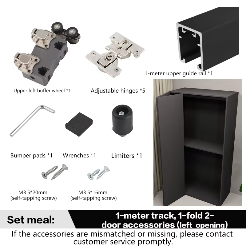 SSOUIM – Kit de quincaillerie pour porte de séparation à 3 volets, sans rail inférieur, système coul