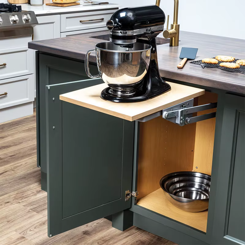 Nouveau système d'armoire de levage de cuisine cachée-étagère à ressort étagère de levage télescopiq