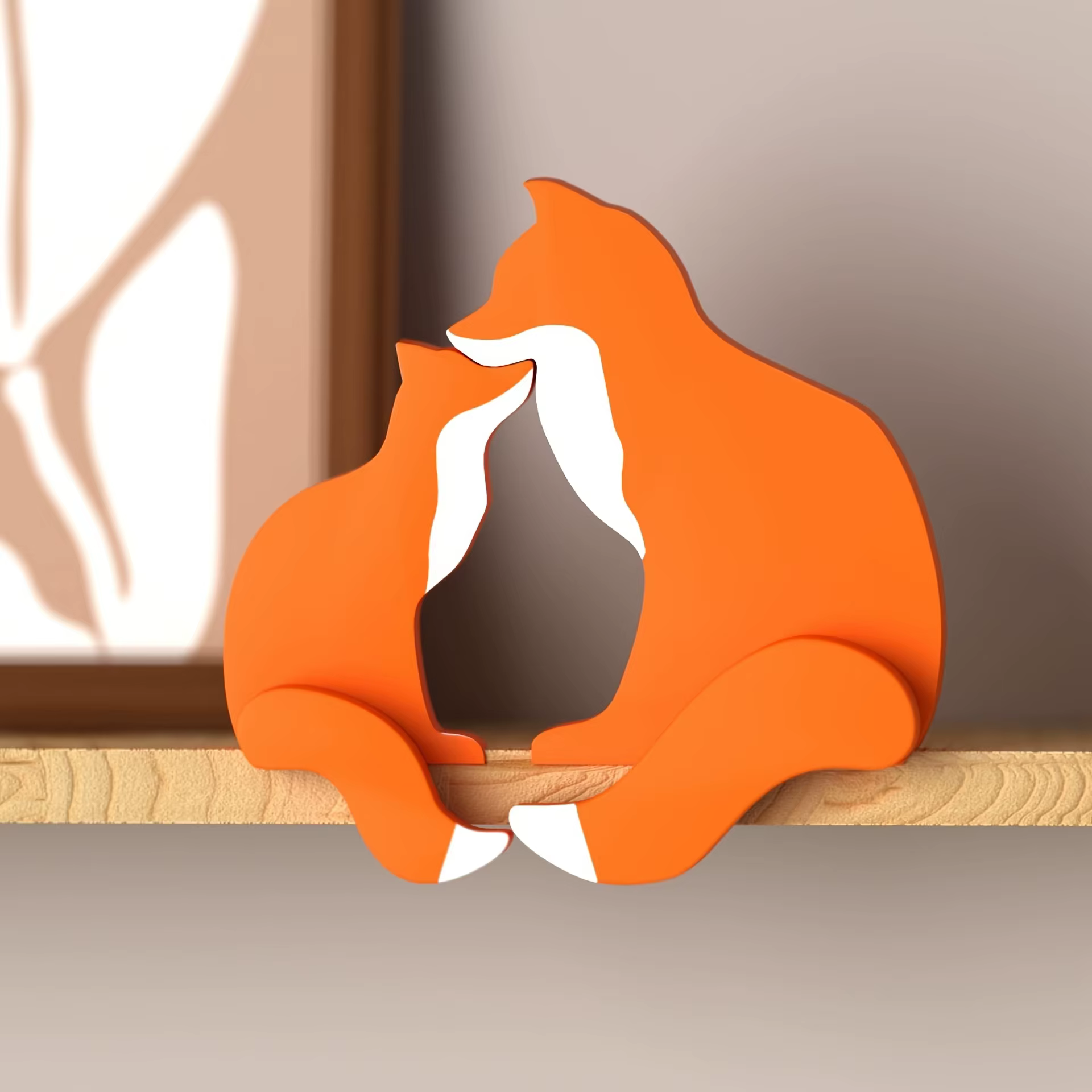 Cadre de maison d'angle d'animal de dessin animé 3D, article décoratif cadre de porte en bois concep