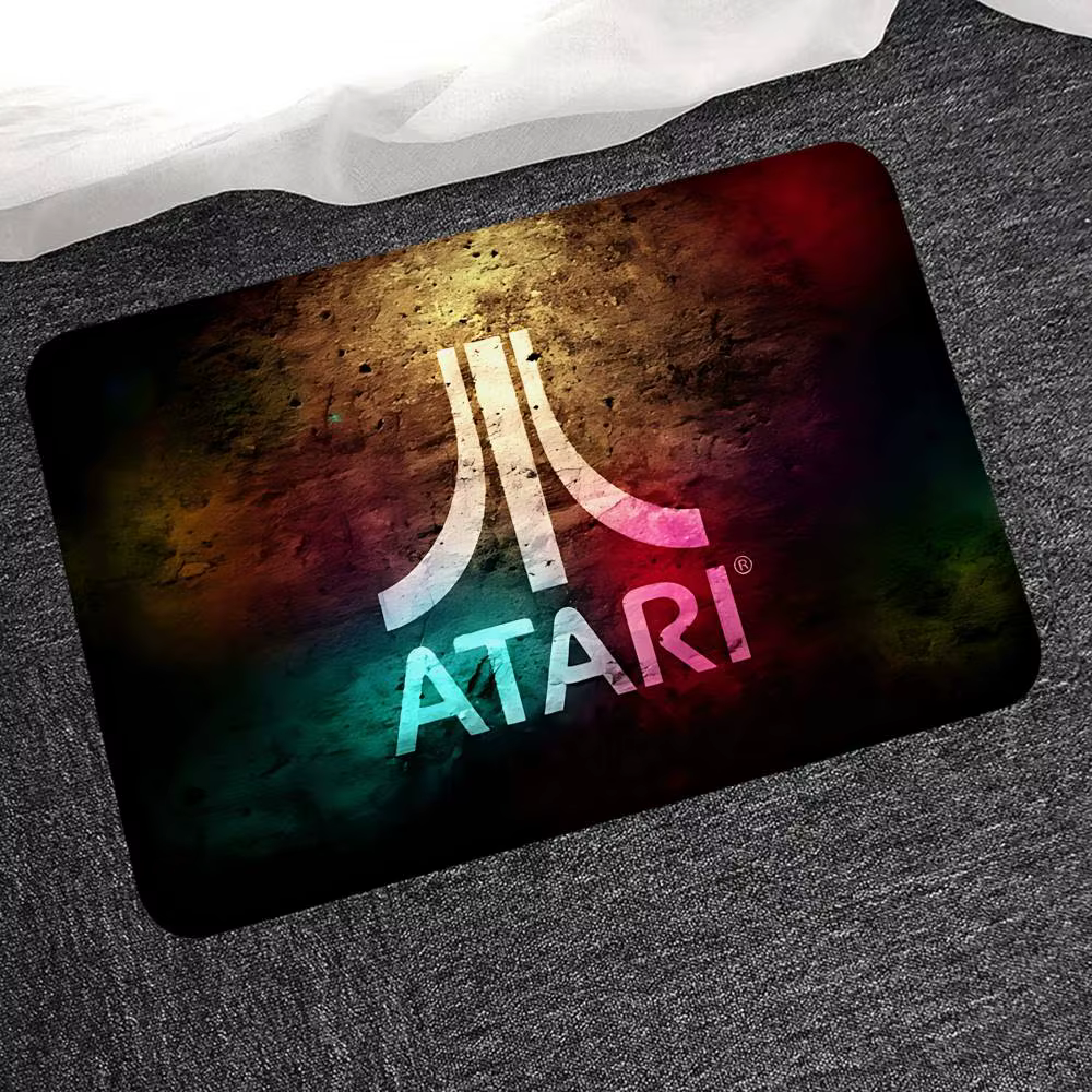 Tapis de porte avec logo Atari, lavable, antidérapant, pour salon, canapé, chaises, cuisine, tapis d
