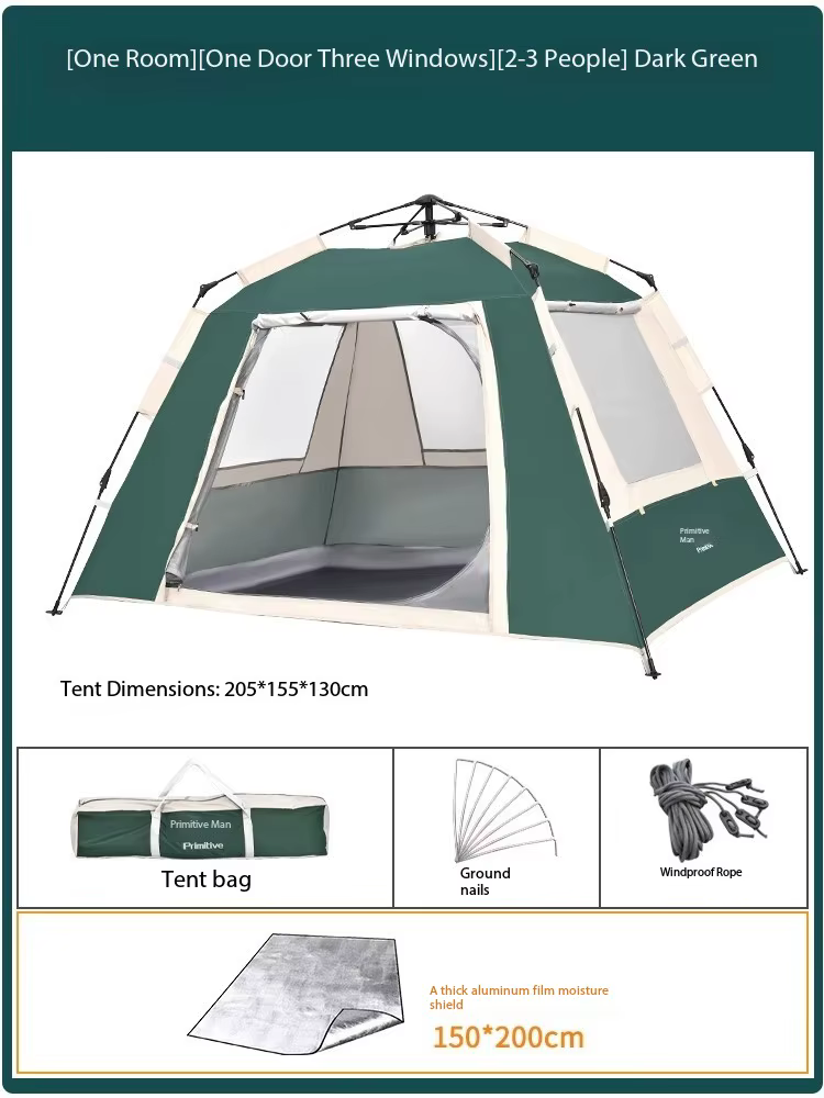 캠핑Tente d'équipement de camping pour 6-8 personnes, abri solaire imperméable et coupe-vent, installa