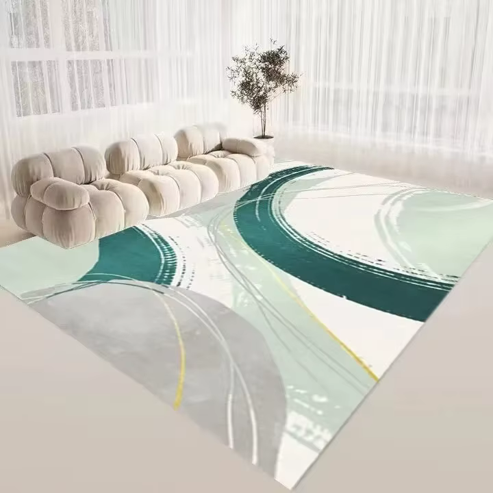Tapis de Sol Géométrique de Luxe pour Chambre à Coucher, Décoration de Maison, Salon