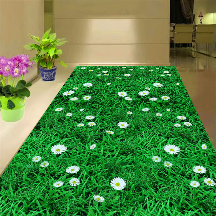 Tapis d'intérieur grand format effet gazon vibrant, doux et confortable pour la relaxation dans la c