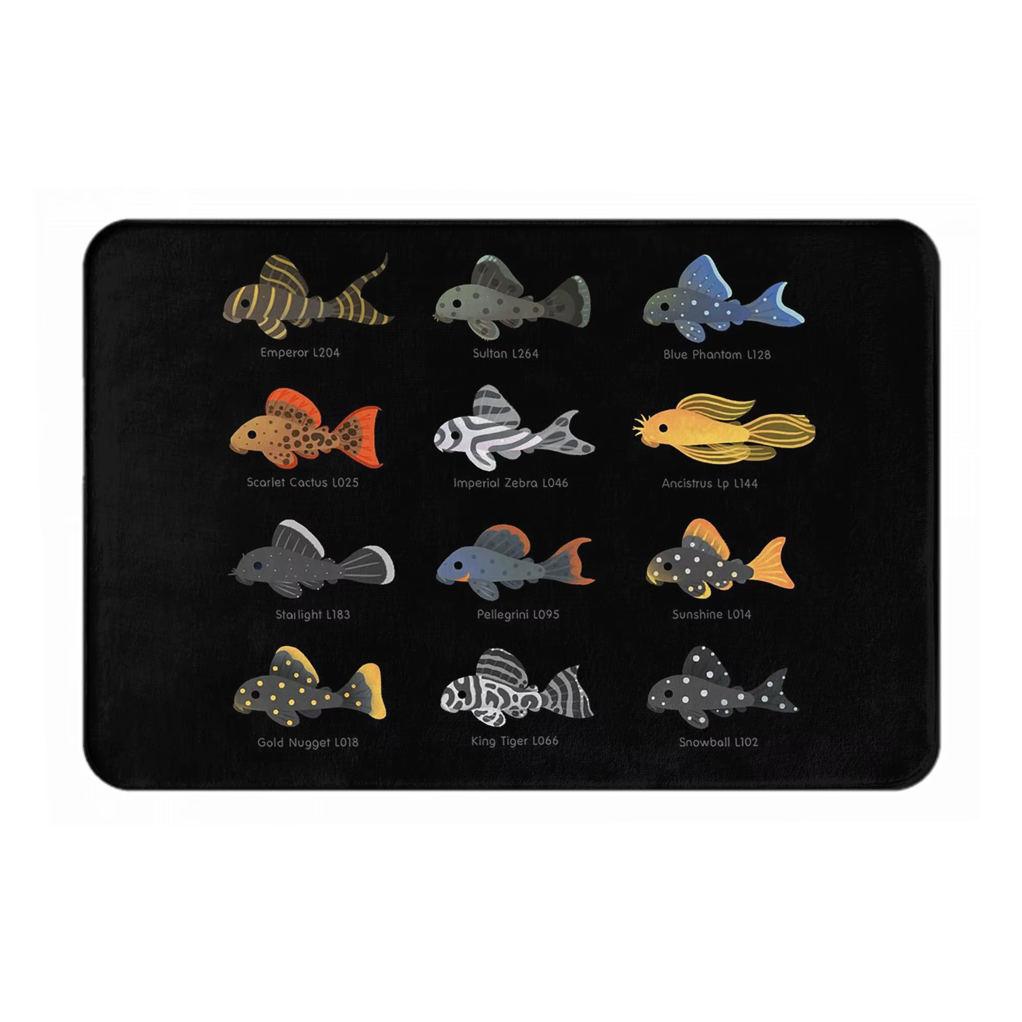 Pleco! Paillasson noir antidérapant, tapis de sol Durable pour cuisine, entrée, maison, salon, tapis