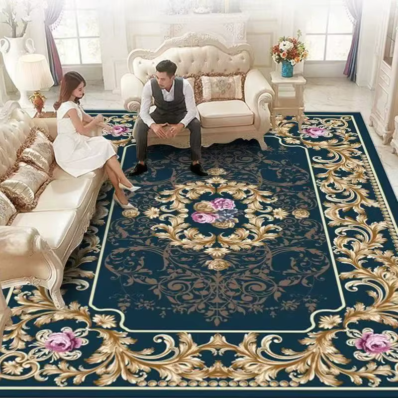 Tapis persan rétro pour la décoration de la maison, style européen, tapis de salon, côté canapé, gra