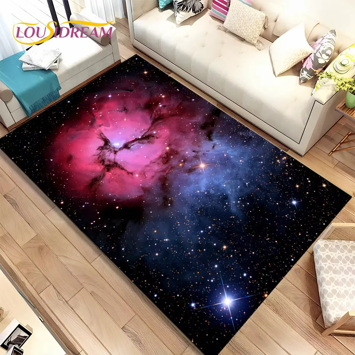 Tapis de zone d'étoiles spatiales de l'univers de la galaxie, tapis pour la maison, salon, chambre à