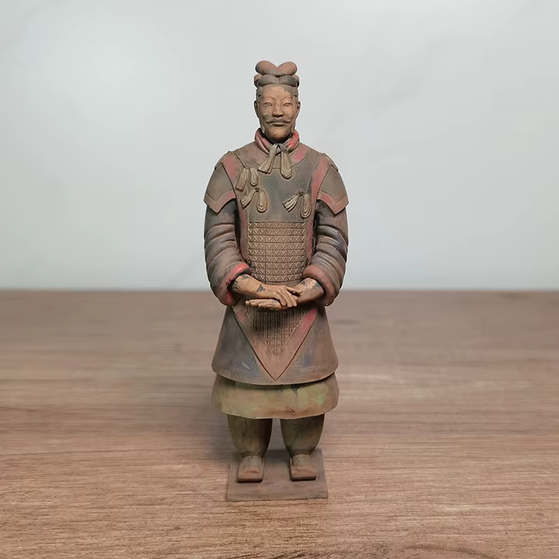 Ornements de Kokors et de chevaux en terre cuite peints à la main, mini modèle de bureau de la dynas