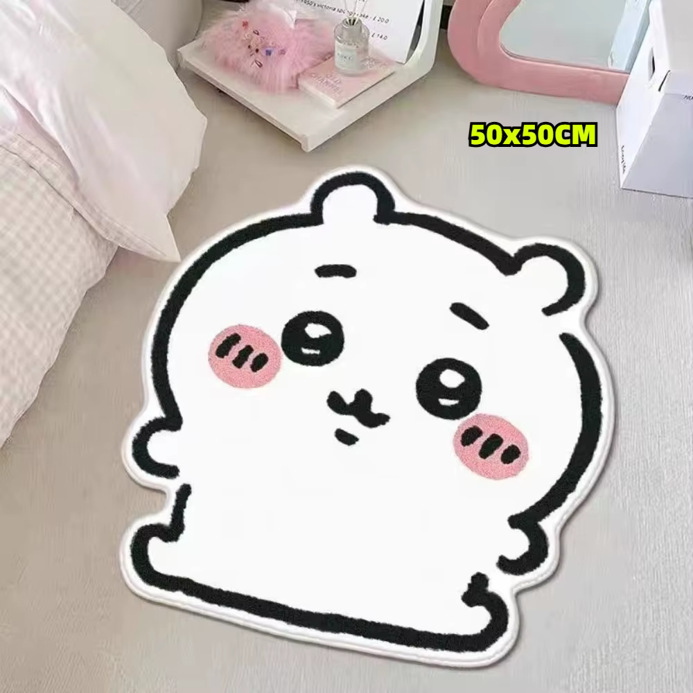 Tapis en peluche Chiikawa Hachiware Usagi – Tapis de sol antidérapant pour salon, chambre à coucher,
