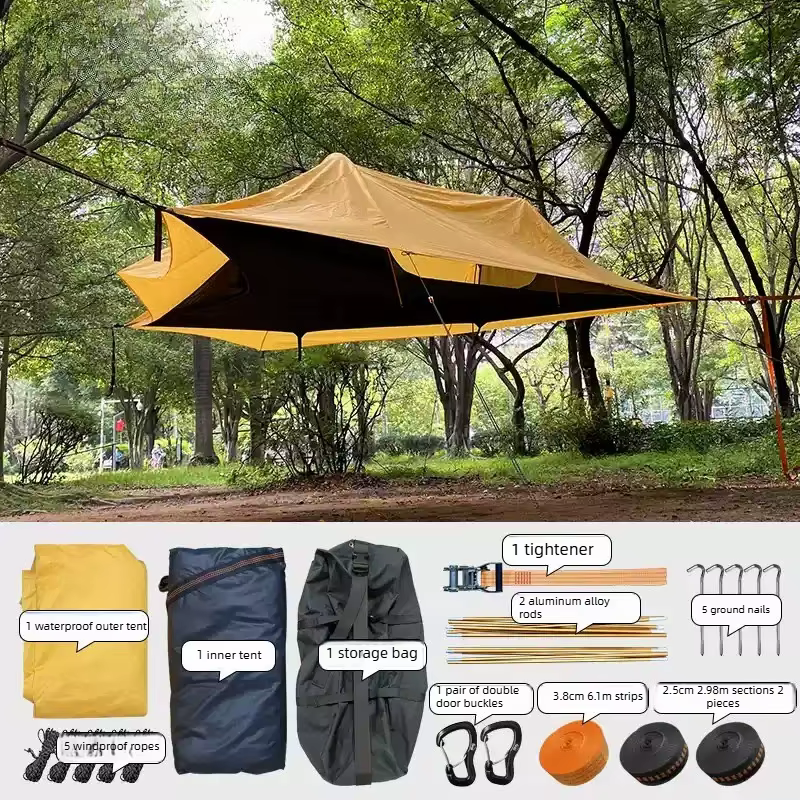 Tente d'arbre pour 2-3 personnes avec tropicale, tente d'arbre suspendue, hamac de Camping, maison d