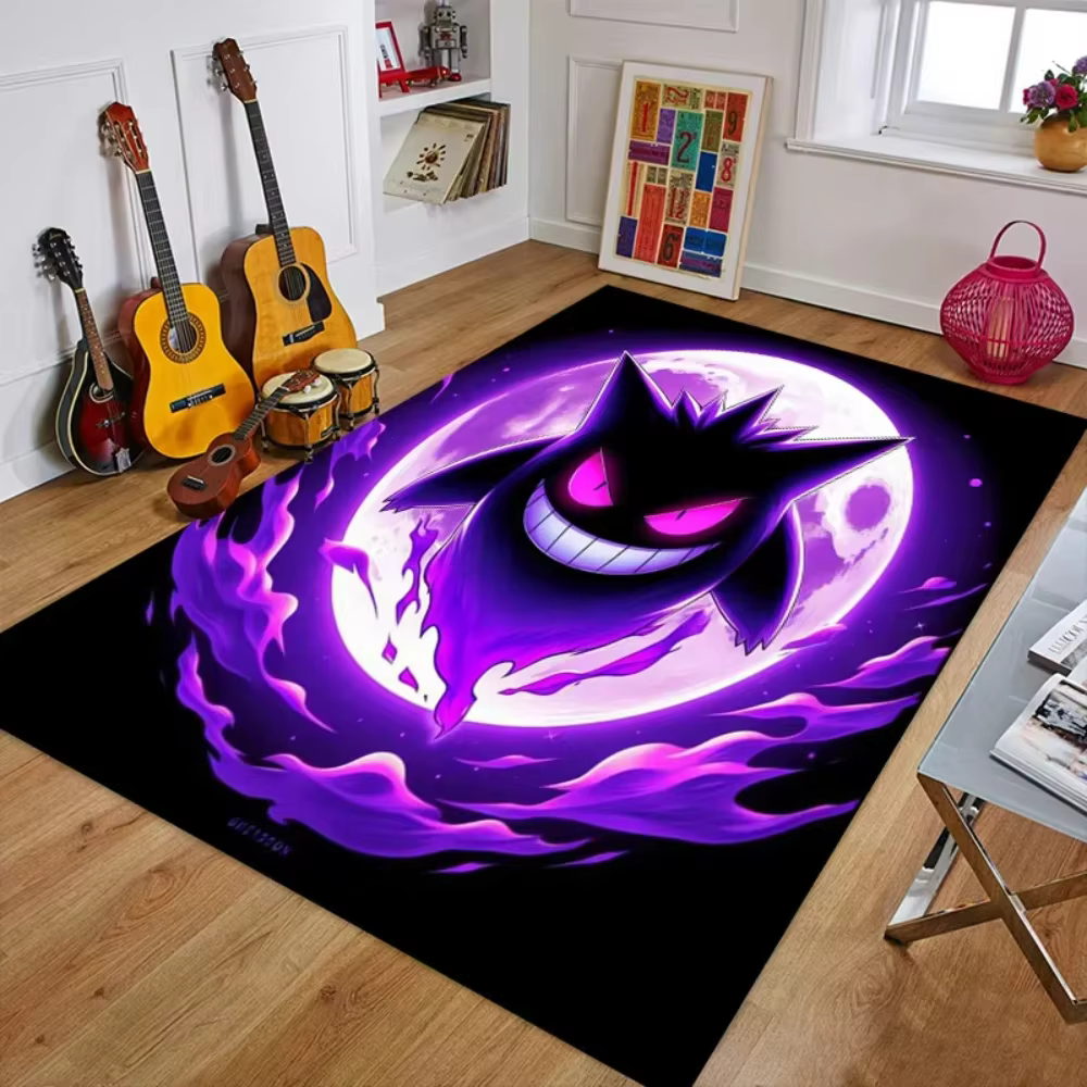 Tapis créatif Gengar Pokemon Anime pour salon, chambre à coucher, tapis de jeu antidérapant pour enf
