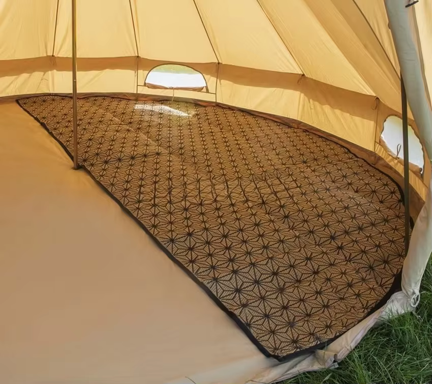 Tapis de Camping en plastique d'extérieur, demi-lune recyclée PP polypropylène, cloche de tente, tap