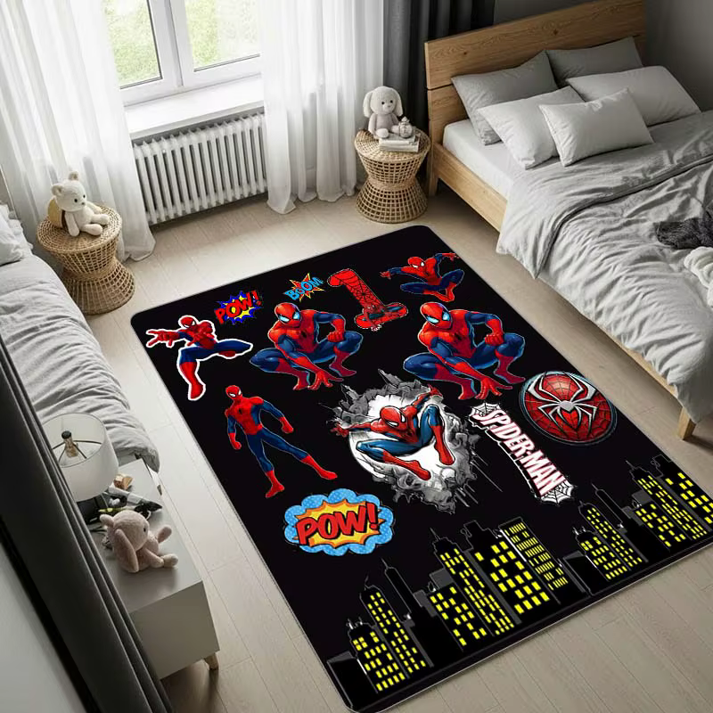 Tapis Spider-Man, tapis de chambre, paillasson, tapis de salon, tapis de chevet, tapis pour chaise d