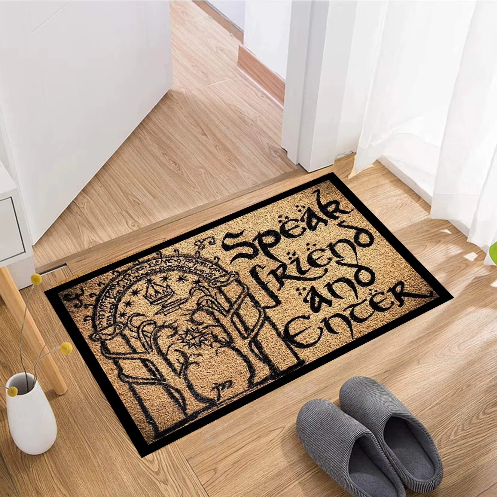 Tapis imprimé VIKAMA Middle Earth Le Seigneur des Anneaux, paillasson d'entrée, tapis de couloir, ta