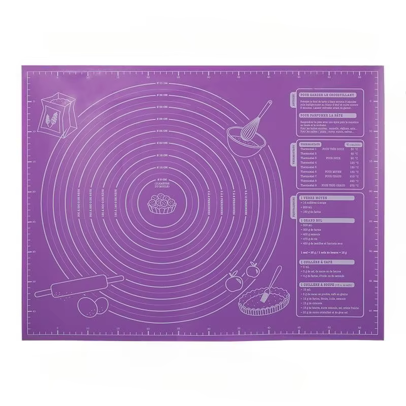 Tapis de cuisson en silicone extra épais et grand format, antiadhésif, imperméable, pour pétrir la p