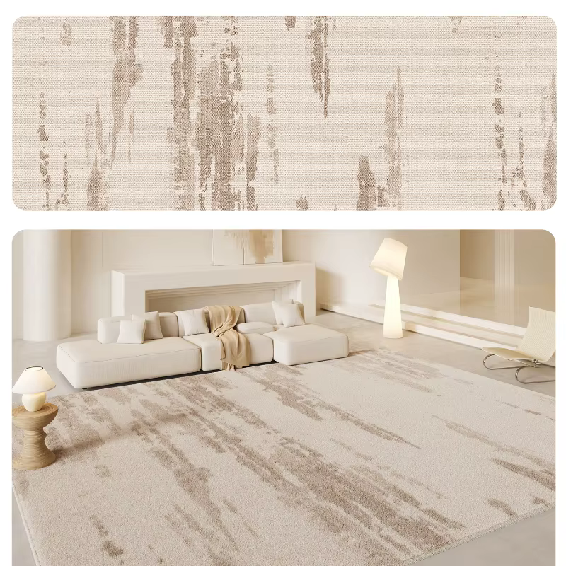 Tapis Imperméable de Style Français Crème, Moelleux, Doux, Épais, Canapé, Décoration de Salon, Grand